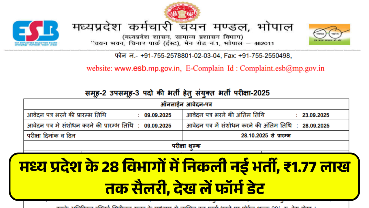 MP Group 2 Sub Group 3 Bharti 2025